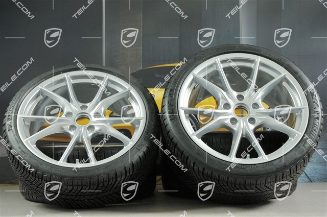 20-inch winter wheels set Carrera S (IV), used rims 8,5J x 20 ET49 + 11J x 20 ET56 + NEW Michelin Pilot Alpin PA4 N1 winter tyres 245/35 R20 + 295/30 R20