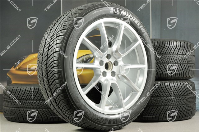 20" "Macan SportDesign" Winterräder Satz, Felgen 9J x 20 ET26 + 10J x 20 ET19, Michelin Winterreifen 265/45 R 20 + 295/40 R 20, mit RDK-Sensoren