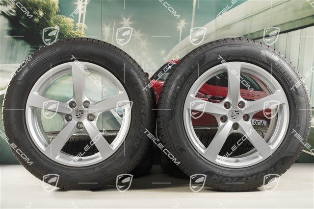 18-inch "Macan" Winter wheel set, rims 8J x 18 ET21 + 9J x 18 ET21 + Pirelli winter tyres 235/60 ZR 18 + 255/55 ZR 18, with TPMS