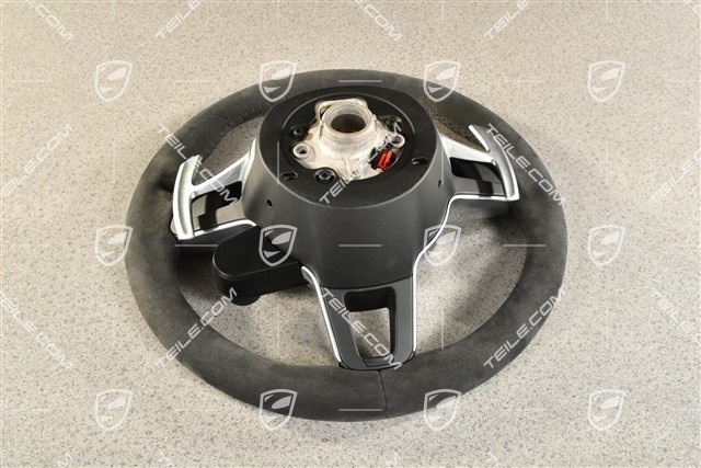 Multifunction steering wheel, 3-spoke, heated, Alcantara Black / Sport Chrono Paket Plus