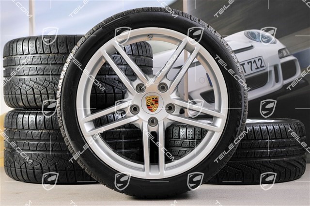 19" winter wheel set Carrera, wheels 8,5J x 19 ET54 + 11J x 19 ET48 + winter tyres 235/40 R19 + 295/35 R19, TPMS