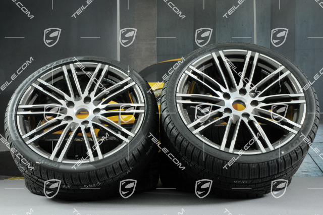 20" Turbo III Winterräder Satz, 8,5J x 20 ET51 + 11J x 20 ET70 + Pirelli Winterreifen 245/35 ZR20 + 295/30 ZR20, ohne RDK-Sensoren