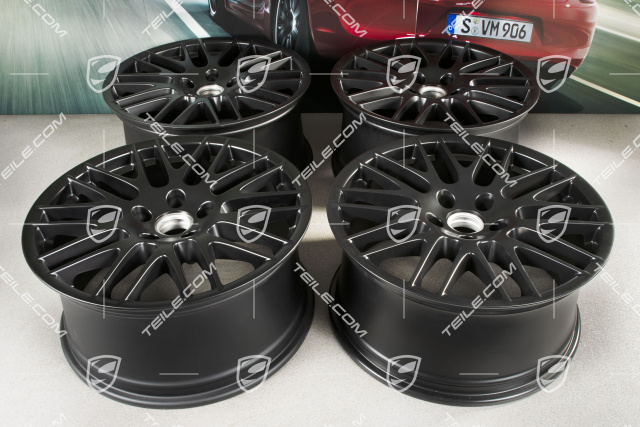 20" Felgensatz RS Spyder / GTS, 9,5J x 20 ET47, Schwarz Seidenmatt