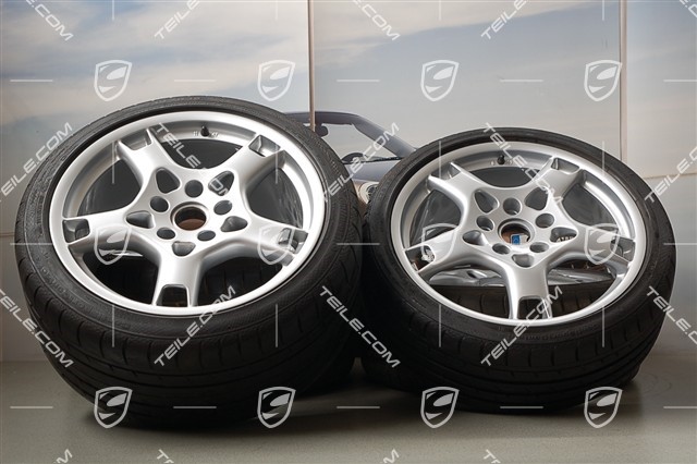 19" Sommerräder Satz Carrera S, Felgen 8J x 19 ET 57 + 11J x 19 ET 67 + NEUE Sommerreifen 235/35 ZR19 + 295/30 ZR19