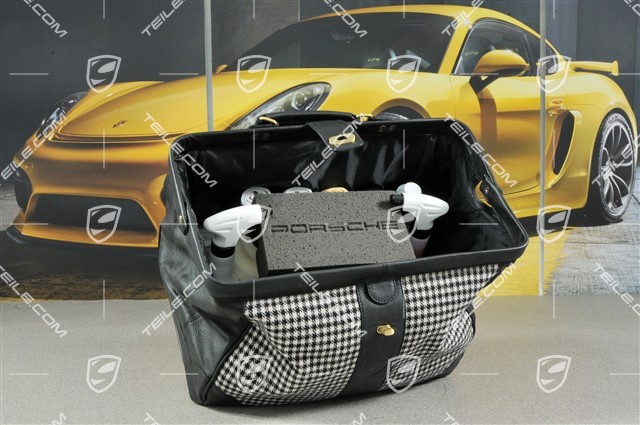 Porsche Classic Car Care Set with bag (pepita pattern), for all models