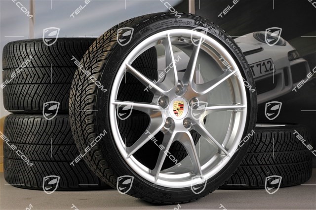 20" Komplet kół zimowych Carrera S (III), 8,5J x 20 ET51 + 11J x 20 ET70, opony zimowe 245/35 ZR20 + 295/30 ZR20, z czujnikami ciśnienia RDK