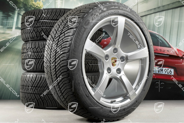 19" Cayman S Winterräder Satz, Felgen 8J x 19 ET57 + 10J x 19 ET45, Michelin Pilot Alpin 4 Winterreifen 235/40 R19 + 265/40 R19