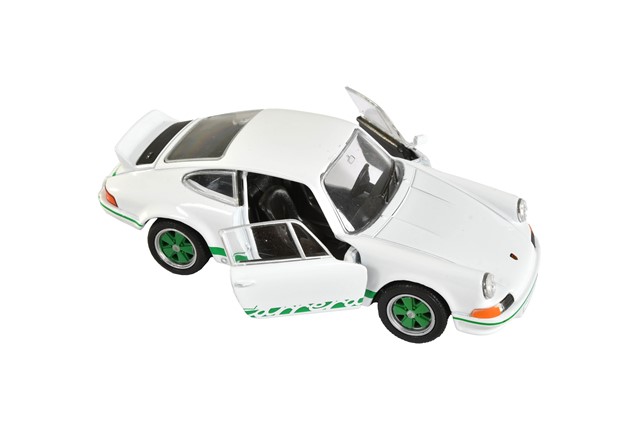 Fahrzeug/Spielzeug Pullback Porsche 911 RS 2.7, Welly, weiss, Maßstab 1:38