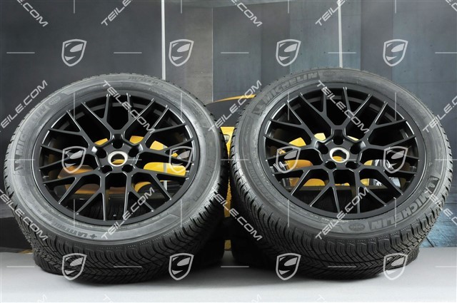 20-inch winter wheels set RS SPYDER, rims 9J x 20 ET26 + 10J x 20 ET19 + NEW Michelin Latitude Alpin 2 winter tyres 265/45 R20 + 295/40 R20, satin black, with TPMS