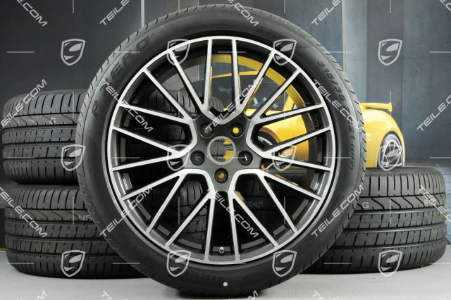 21-inch Cayenne RS Spyder summer wheel set, rims 9,5J x 21 ET46 + 11,0J x 21 ET49 + Pirelli P Zero summer tyres 285/40 R21 + 315/35 R21