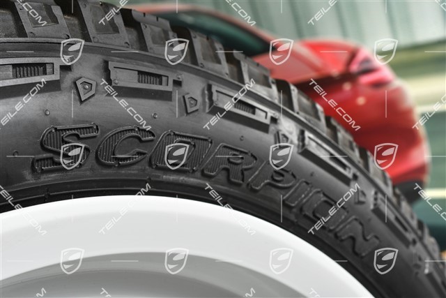 19"+20" Dakar All-Terrain Rädersatz, Felgen 8J x 19 ET38 +11,5J x 20 ET63 + All-Terrain Pirelli Scorpion Reifen 245/45 ZR19 + 295/40 ZR20, in Weiß