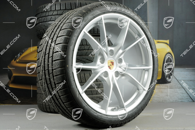 20" Winterräder Satz Carrera S (IV), Felgen 8,5J x 20 ET49 + 11J x 20 ET56 + NEUE Pirelli Sottozero II Winterreifen 245/35 R20 + 295/30 R20