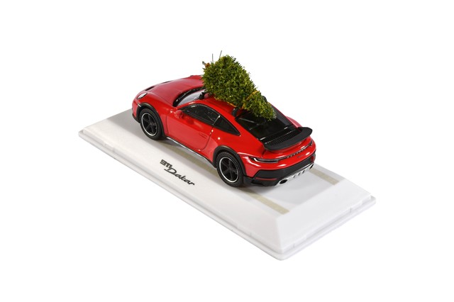 Porsche 911 992 Dakar with Christmas Tree, Red, Spark, scale 1:43