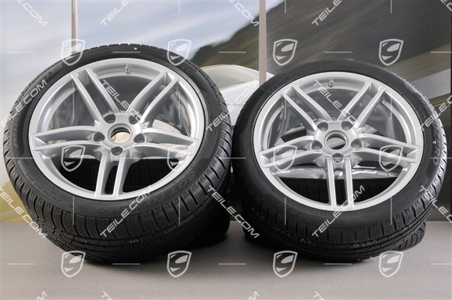 19" Winterräder Satz Carrera, Felgen 8,5J x 19 ET54 + 11J x 19 ET48 + Pirelli Winterreifen 235/40 R19 + 295/35 R19, mit RDK-Sensoren