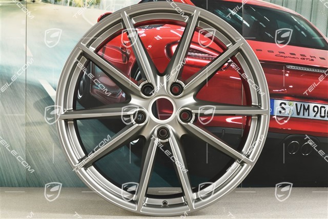 21-inch wheel rim Carrera S, 11J x 21 ET66, platinum satin matt