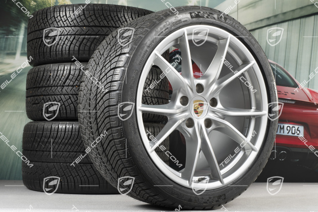 20" Winterräder Satz Carrera S (IV), Felgen 8,5J x 20 ET49 + 11J x 20 ET56 + NEUE Michelin Pilot Alpin PA4 N1 Winterreifen 245/35 R20 + 295/30 R20