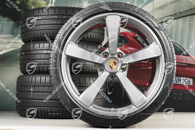 20"+21" Sommerräder Satz Carrera Exclusive Design, Felgen 8,5J x 20 ET53 + 11,5J x 21 ET67 + Pirelli Sommerreifen 245/35 R20 + 305/30 R21, mit RDK-Sensoren