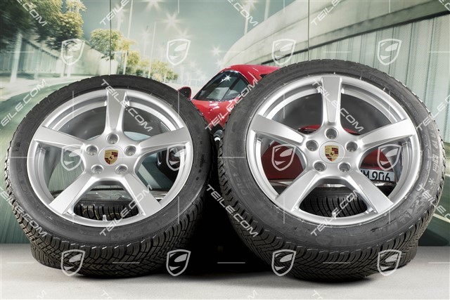 19" Cayman S Winterräder Satz, Felgen 8J x 19 ET57 + 10J x 19 ET45, Michelin Pilot Alpin 4 Winterreifen 235/40 R19 + 265/40 R19