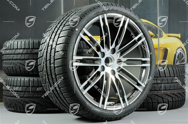 20" Winterräder Satz "Turbo", Felgen 8,5J x 20 ET51 + 11J x 20 ET52 + Pirelli Winterreifen 245/35 R20 + 295/30 R20, ohne RDK-Sensoren