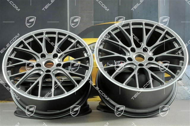 20-inch wheel rim set RS SPYDER Design, 8,5J x 20 ET49 + 11,5J x 20 ET56, Platinum satin-matt