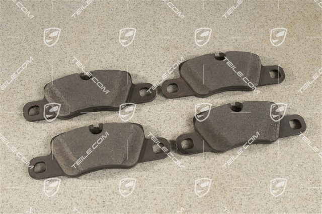 Brake pads, rear axle, for Black / silver / red