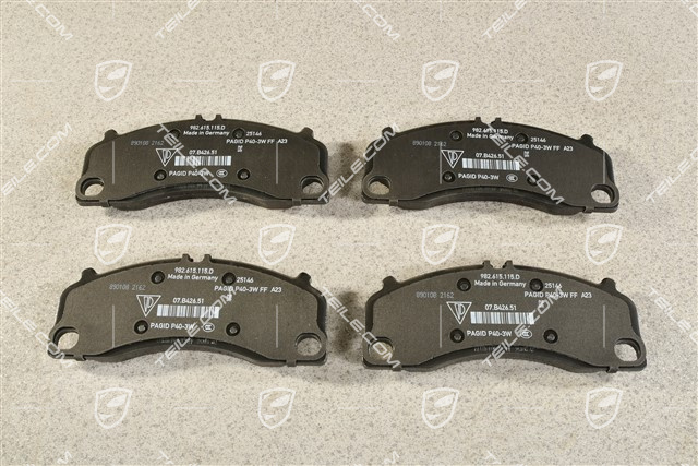 Front brake pad set, PCCB, L+R