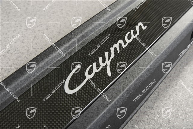 Listwy ozdobne progów wewnętrznych, bez podświetlenia, Carbon, "Cayman", zestaw, L+R