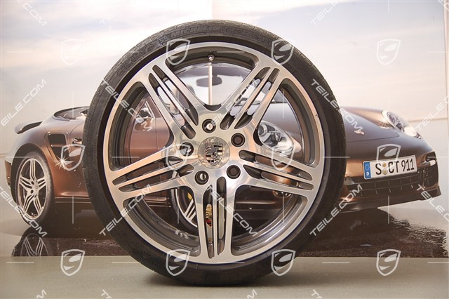19-inch Turbo I summer wheel set, wheels 8,5J x 19 ET 56 + 11J x 19 ET51 + NEW summer tyres 235/35 ZR19 + 305/30 ZR19, with TPMS