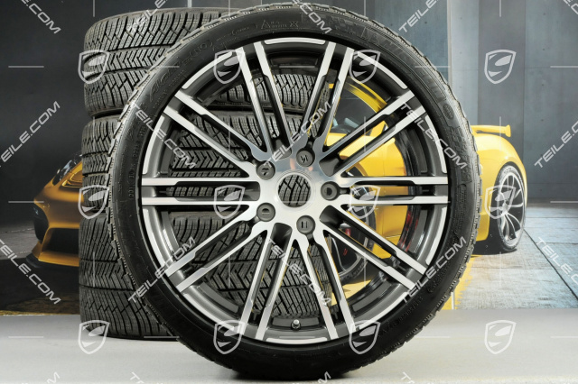 20" Winterräder Satz "Turbo", Felgen 8,5J x 20 ET51 + 11J x 20 ET56 + NEUE Michelin Pilot Alpin PA4 Winterreifen 245/35 R20 + 295/30 R20, mit RDK-Sensoren