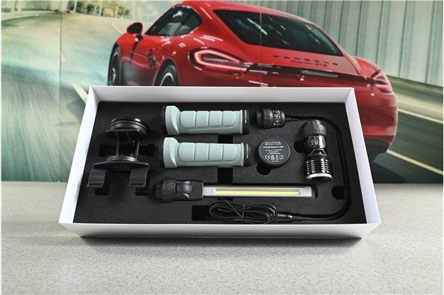 LED light set / LED flashlight set, workshop, inspection and pocket flashlight