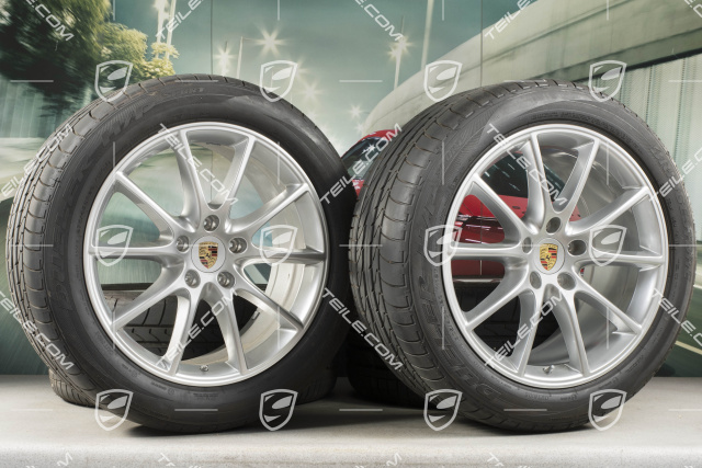 20" koła letnie Cayenne Coupé Design, komplet, felgi 9J x 20 ET50 + 10,5J x 20 ET55 + opony letnie Bridgestone Dueler H/P Sport 275/45 R20 + 305/40 R20, z czujnikami ciśnienia