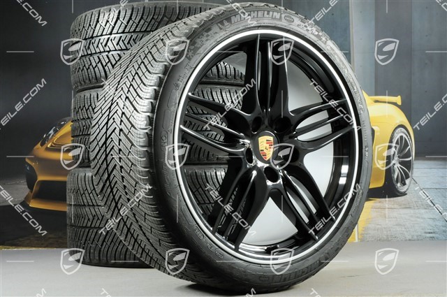 20-inch Sport Design winter wheel set, 8,5J x 20 ET51 + 11J x 20 ET70 + NEW Michelin winter tyres 245/35 ZR20 + 295/30 ZR20, without TPMS, black high gloss