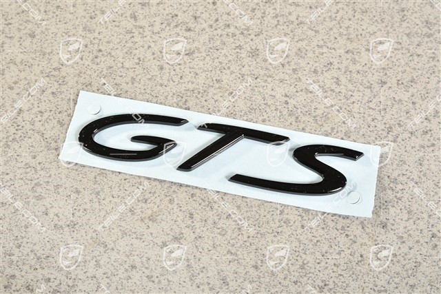 Emblemat / napis "GTS" czarny połysk