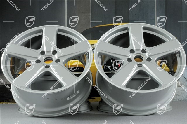 21-inch wheels rims set Cayenne Sport Classic, 10J x 21 ET50, in GT-silver