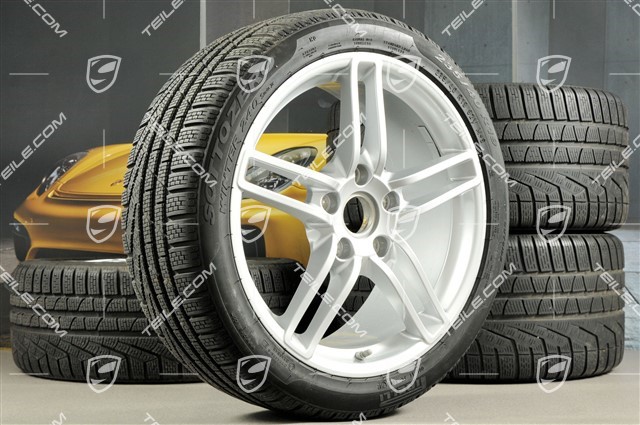 19" Komplet kół zimowych Carrera, 8,5J x 19 ET54 + 11J x 19 ET69 + NOWE opony zimowe Pirelli 235/40 R19 + 285/35 R19, z czujnikami ciśnienia RDK