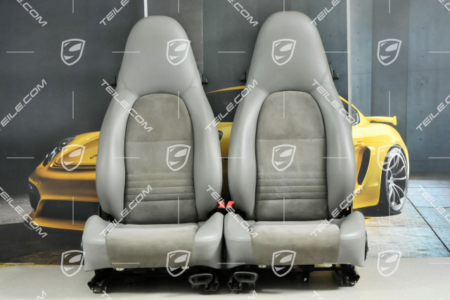 Seats, manual adjustable, Leatherette/Alcantara, Graphite grey, set (L+R)