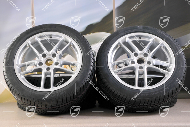 19-inch TURBO II winter wheel set, wheels 9J x 19 ET 60 + 10J x 19 ET61 + NEW tyres Continental, 255/45 R19+285/40 R19, without TPM