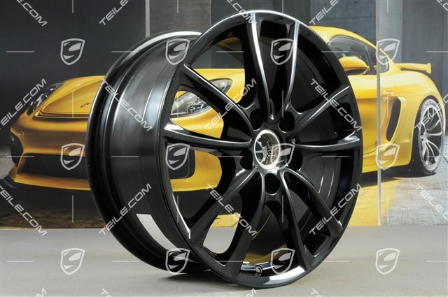 19-inch wheel rim Panamera S, 9J x 19 ET64, black high gloss