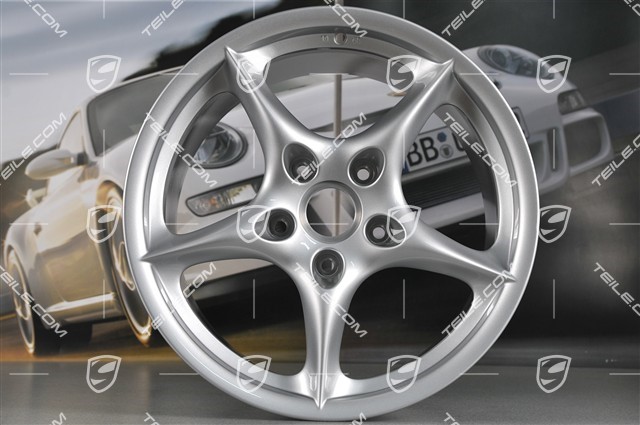 18-inch Carrera wheel set, 8J x 18 ET50 + 10J x 18 ET65