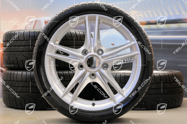 18-inch Boxster S II winter wheel set (with tyres), front wheels 8J x 18 ET57 + rear 9J x 18 ET43 + tyres 235/40 ZR18 + 255/40 ZR18