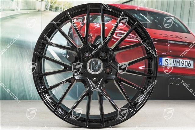 21-inch wheel rim, Cayenne RS Spyder, 9,5J x 21 ET46, black high gloss