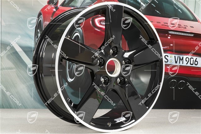 19" Wheel Cayman S, 8J x 19 ET57, wheel spokes in black