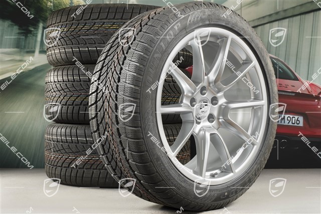 20-inch "Macan SportDesign" winter wheels set, rims 9J x 20 ET26 + 10J x 20 ET19, NEW Dunlop SP Winter Sport 4D winter tyres 265/45 R20 + 295/40 R20, with TPMS