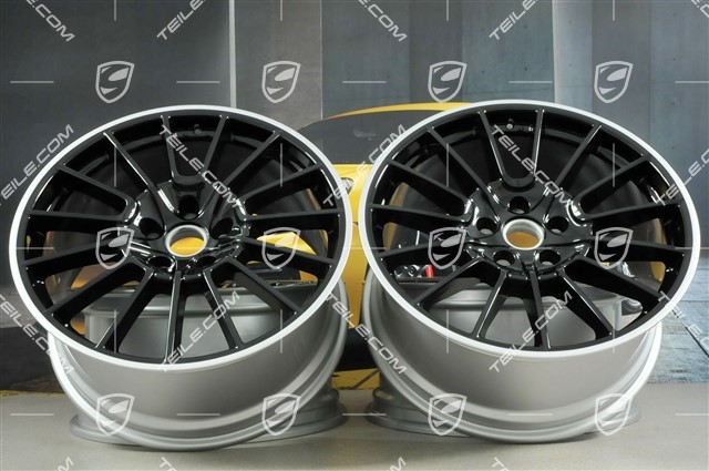 21-inch Cayenne SportPlus wheel set, 10Jx21 ET50 + 10Jx21 ET45, black