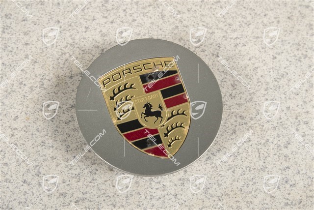 Radzierdeckel, konkav, Wappen farbig, Titan-Metallic
