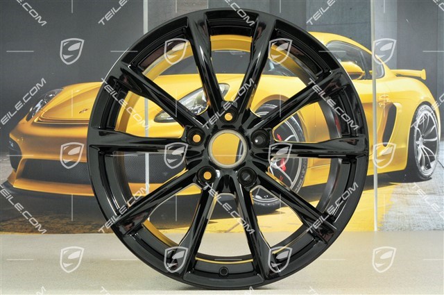 19-inch wheel rim Boxster S, 10J x 19 ET45, black highgloss