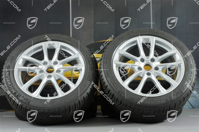 19-inch winter wheels set "Panamera S", rims 9J x 19 ET64 + 10,5 J x 19 ET62 + NEW Michelin Pilot Alpin 4 winter tyres 265/45 R19 + 295/40 R19