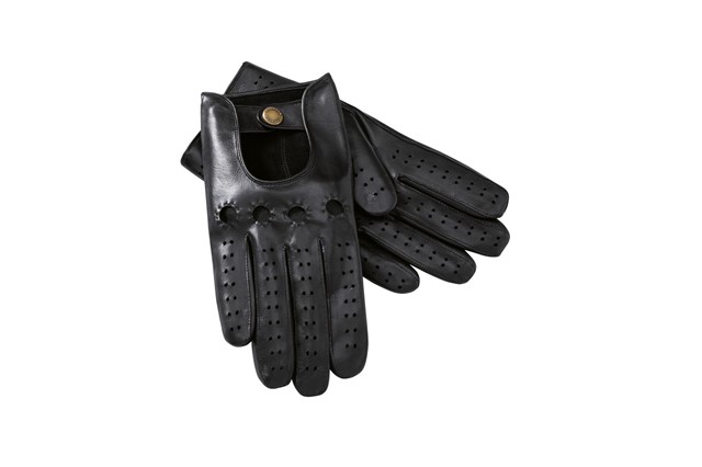 Classic Collection, Leather Gloves Men, black, L