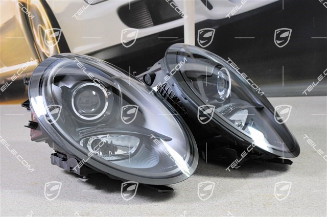Reflektory Bi-Xenon, czarne osłony wewnętrzne, Turbo/GT3, komplet (L+R)