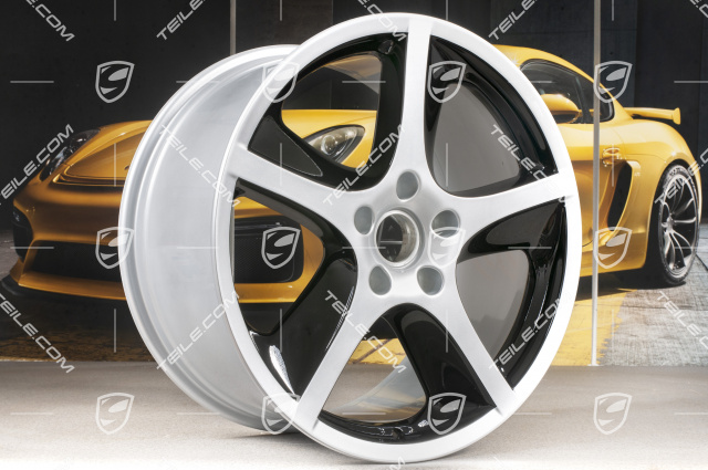 20-inch Sport Techno wheel, 10J x 20 ET55, silver + black high gloss